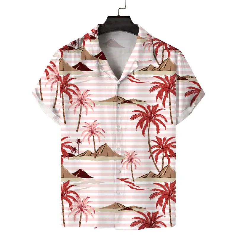 Men's Blue Star Pattern Short Sleeve Shirt Large - Image 13