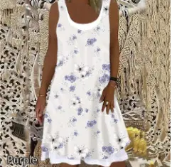 Women Sleeveless Blue Anchor Midi Dress Summer 2022 - Image 20