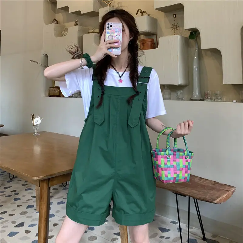 Pink High-Waist Overalls for Girls Student Style — feature 13