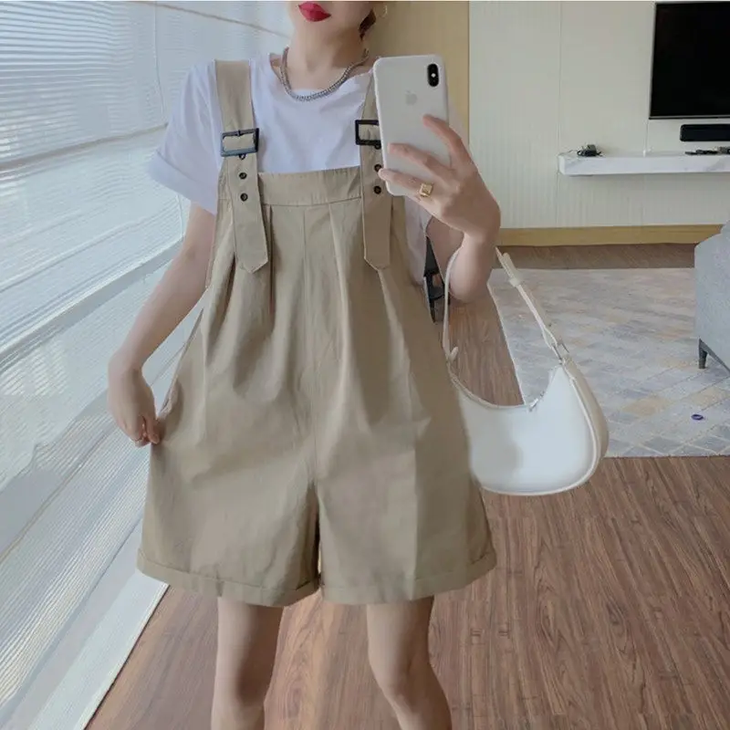 Pink High-Waist Overalls for Girls Student Style — feature 16