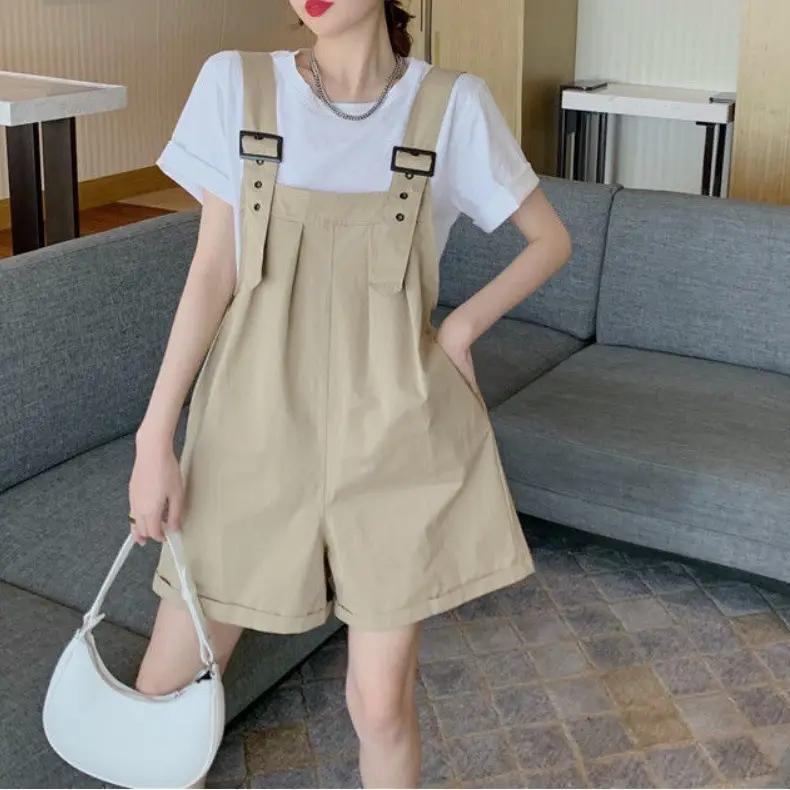 Pink High-Waist Overalls for Girls Student Style — feature 19