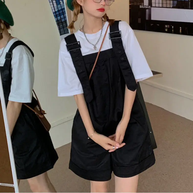 Pink High-Waist Overalls for Girls Student Style — feature 26