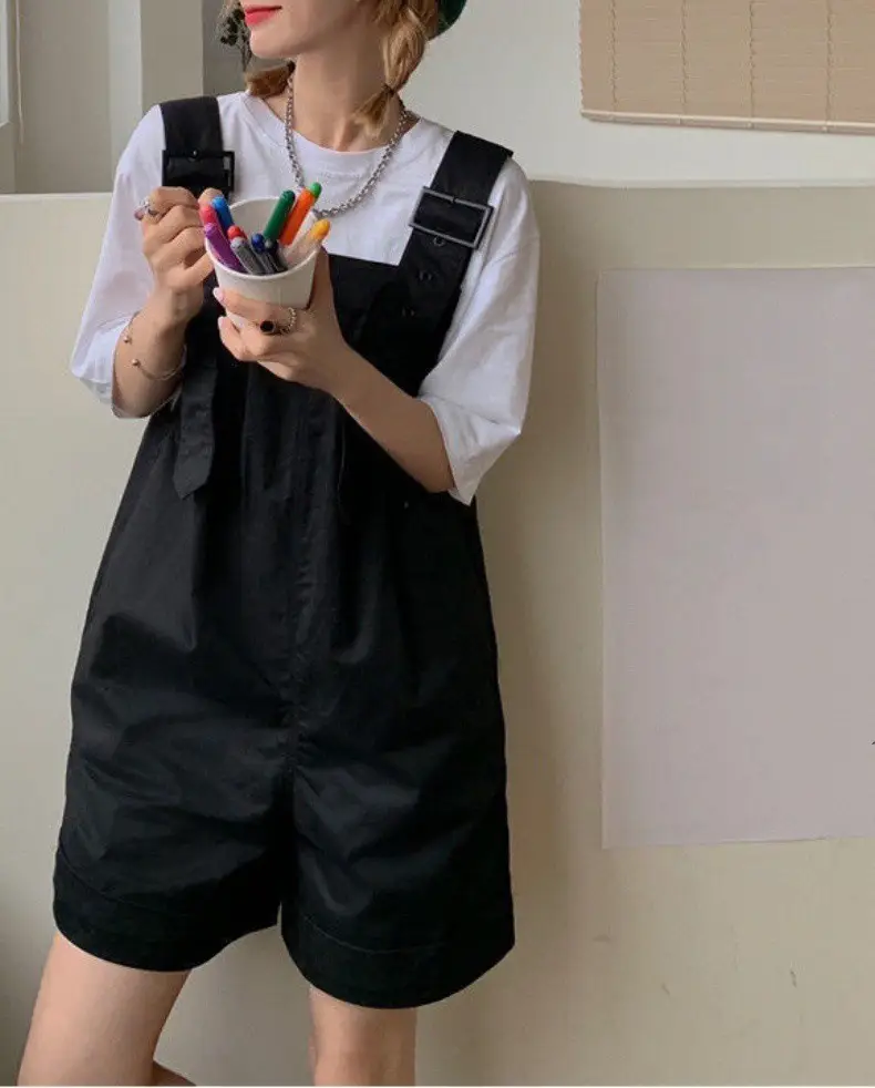 Pink High-Waist Overalls for Girls Student Style — feature 27