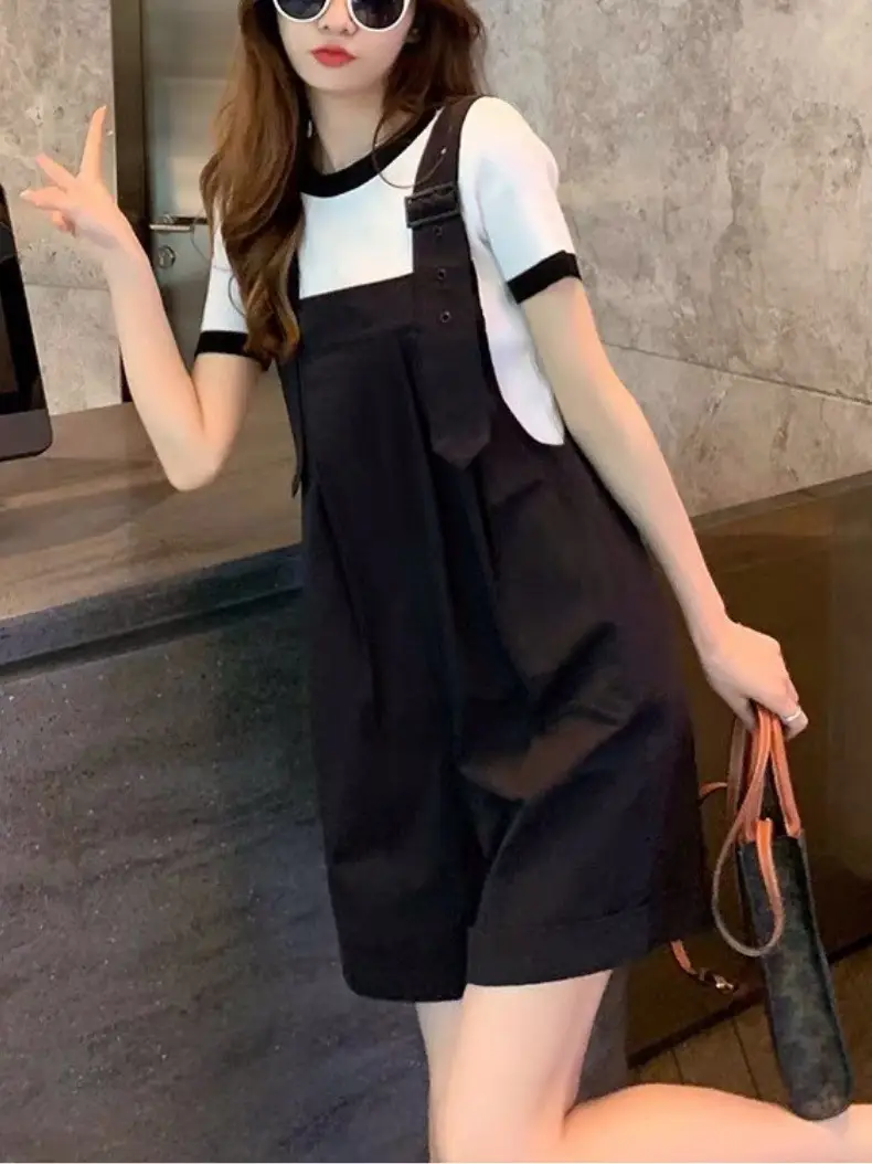 Pink High-Waist Overalls for Girls Student Style — feature 46