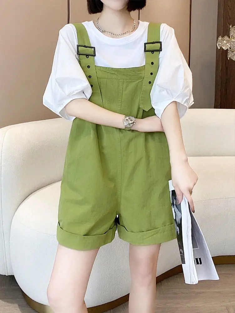 Pink High-Waist Overalls for Girls Student Style — feature 5