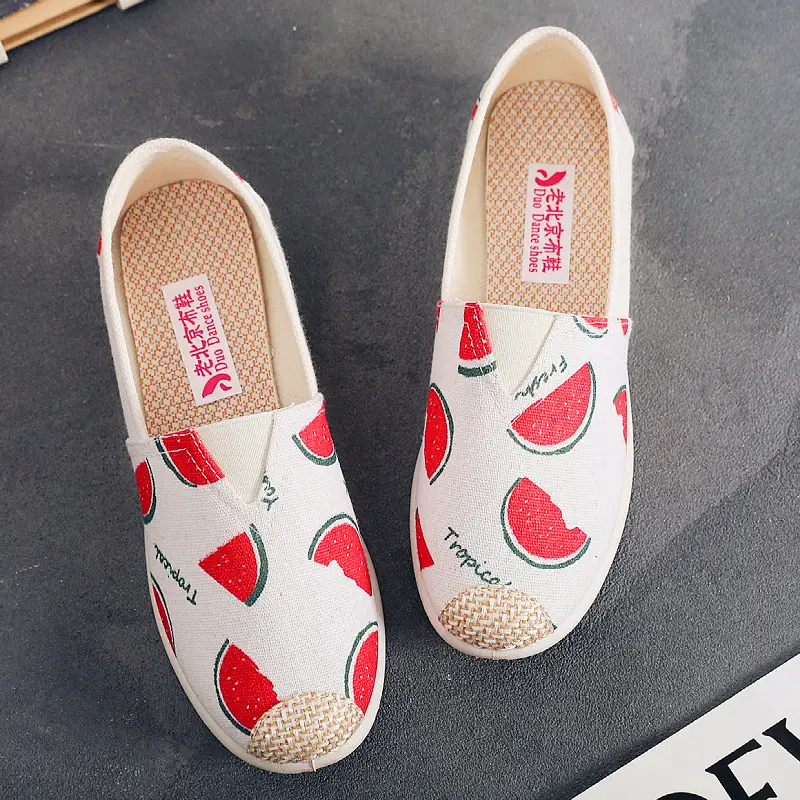 Women's Ethnic Patterned Slip-On Shoes Spring Autumn Soft Sole Canvas - Image 23