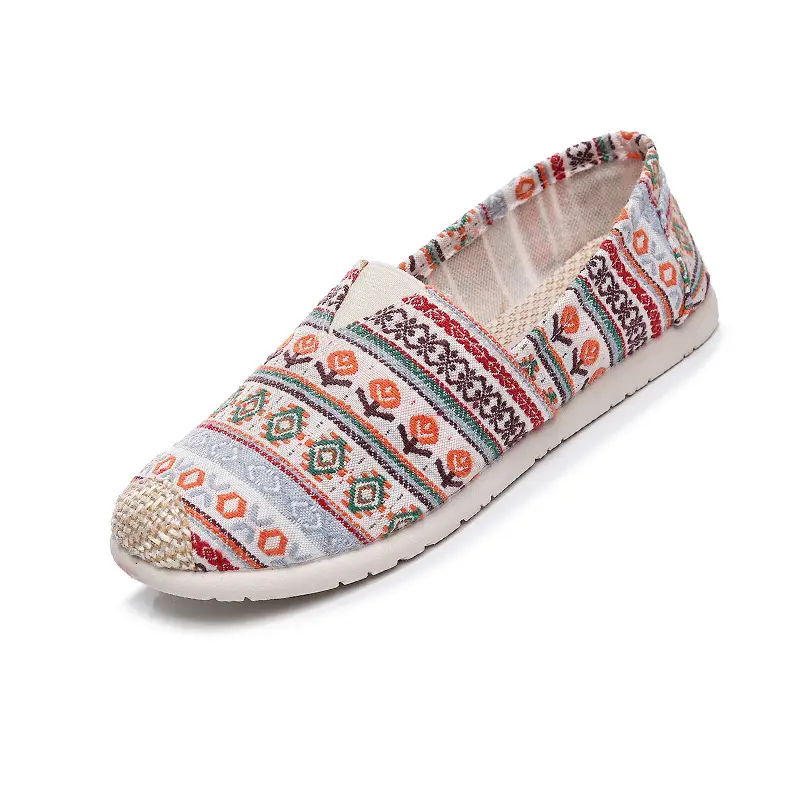 Women's Ethnic Patterned Slip-On Shoes Spring Autumn Soft Sole Canvas - Image 24
