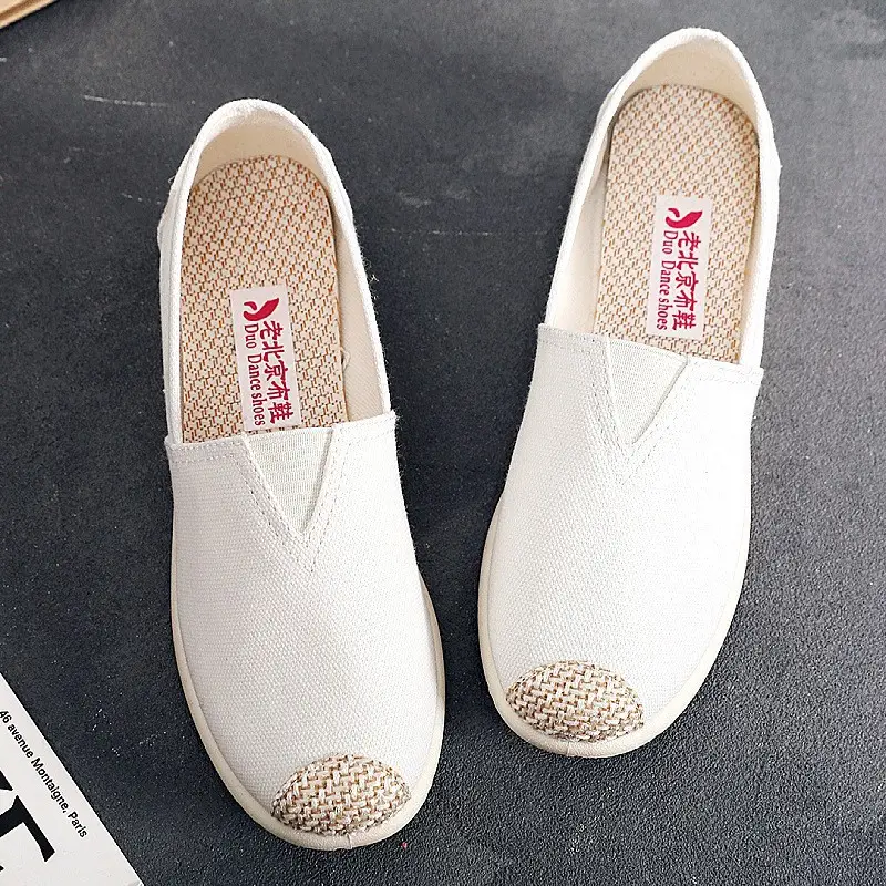 Women's Ethnic Patterned Slip-On Shoes Spring Autumn Soft Sole Canvas - Image 13