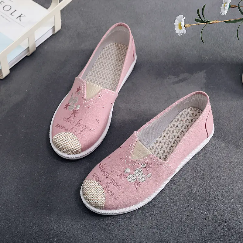 Women's Ethnic Patterned Slip-On Shoes Spring Autumn Soft Sole Canvas - Image 16