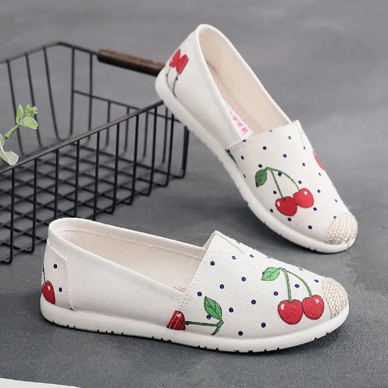 Women's Ethnic Patterned Slip-On Shoes Spring Autumn Soft Sole Canvas - Image 6