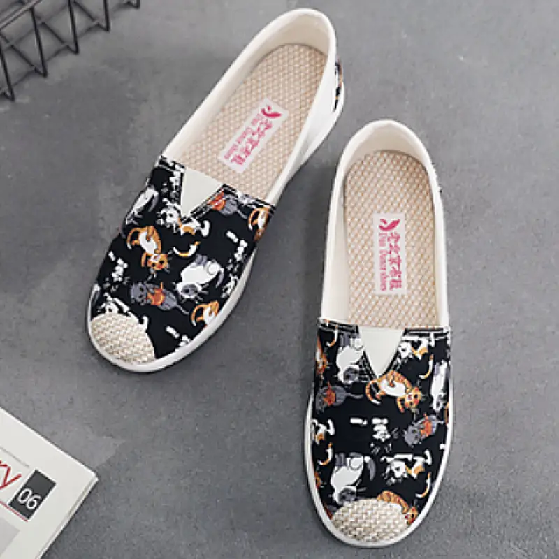Women's Ethnic Patterned Slip-On Shoes Spring Autumn Soft Sole Canvas - Image 7