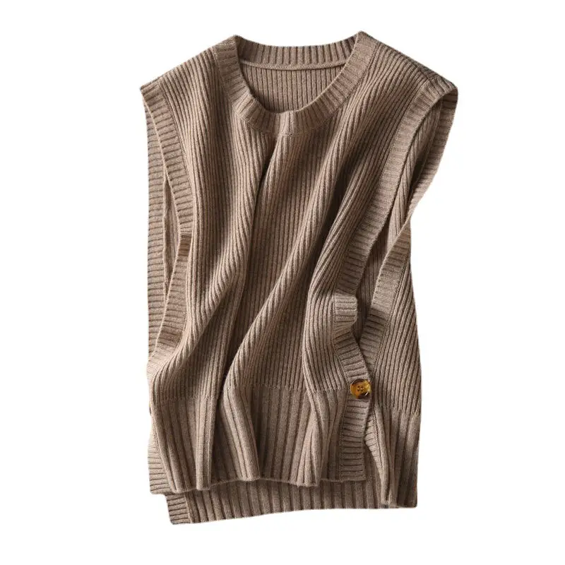 Maoning's New Autumn Japanese Style Round Neck Knitted Vest