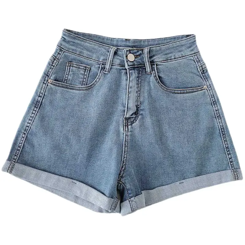 Korean Style High Waist Denim Shorts Women Small