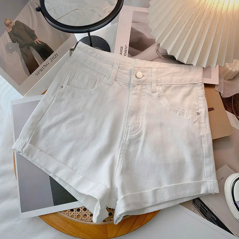 Korean Style High Waist Denim Shorts Women Small