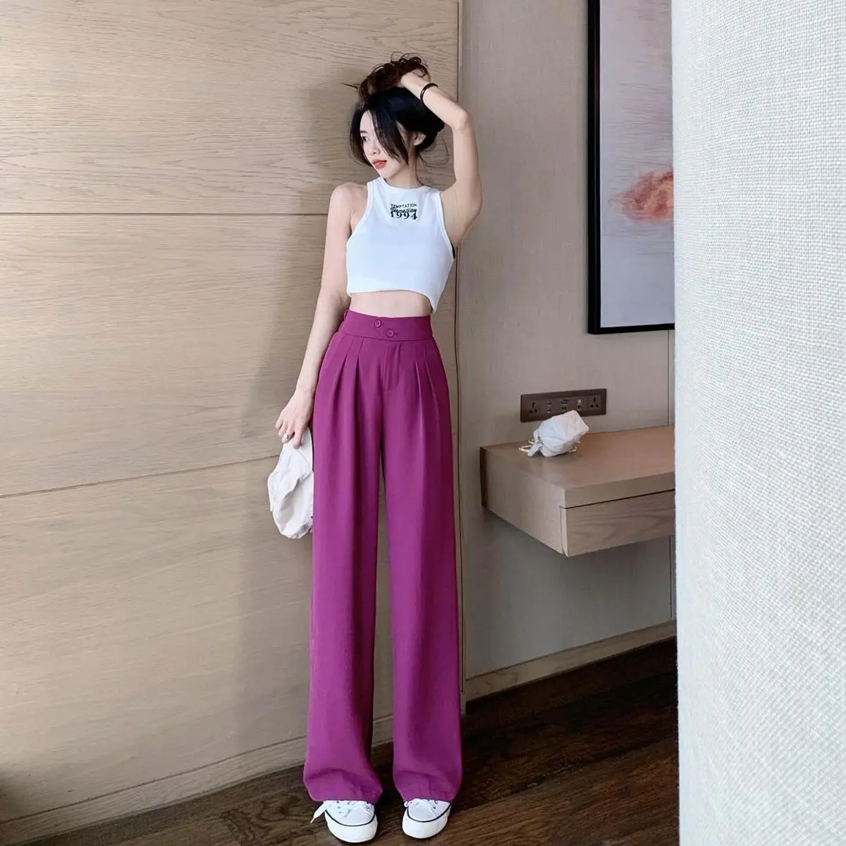 Women's High-Waisted Slimming Trousers 2026 Spring — feature 11