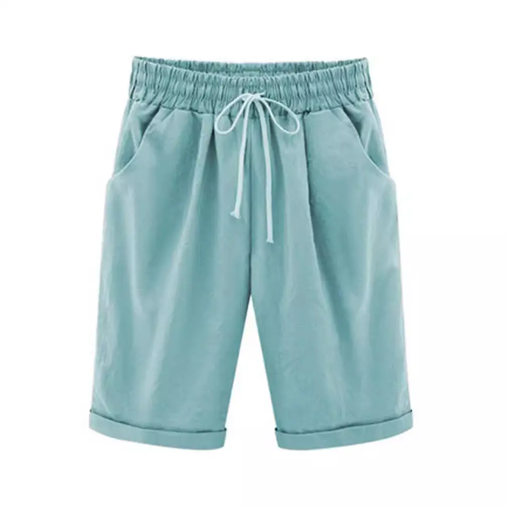 Women's Pink Cotton Drawstring Shorts Large - Image 19