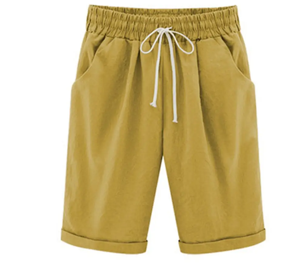 Women's Pink Cotton Drawstring Shorts Large - Image 10