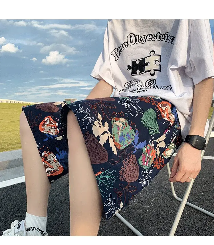 Men's Black Graphic Shorts Ice Silk Quick Dry — feature 15