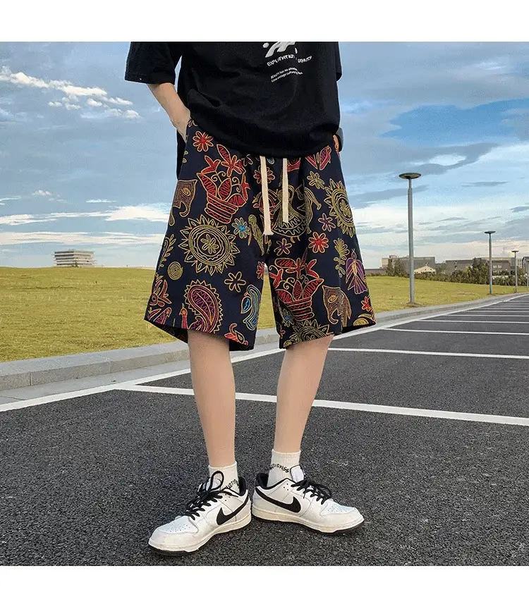 Men's Black Graphic Shorts Ice Silk Quick Dry — feature 20