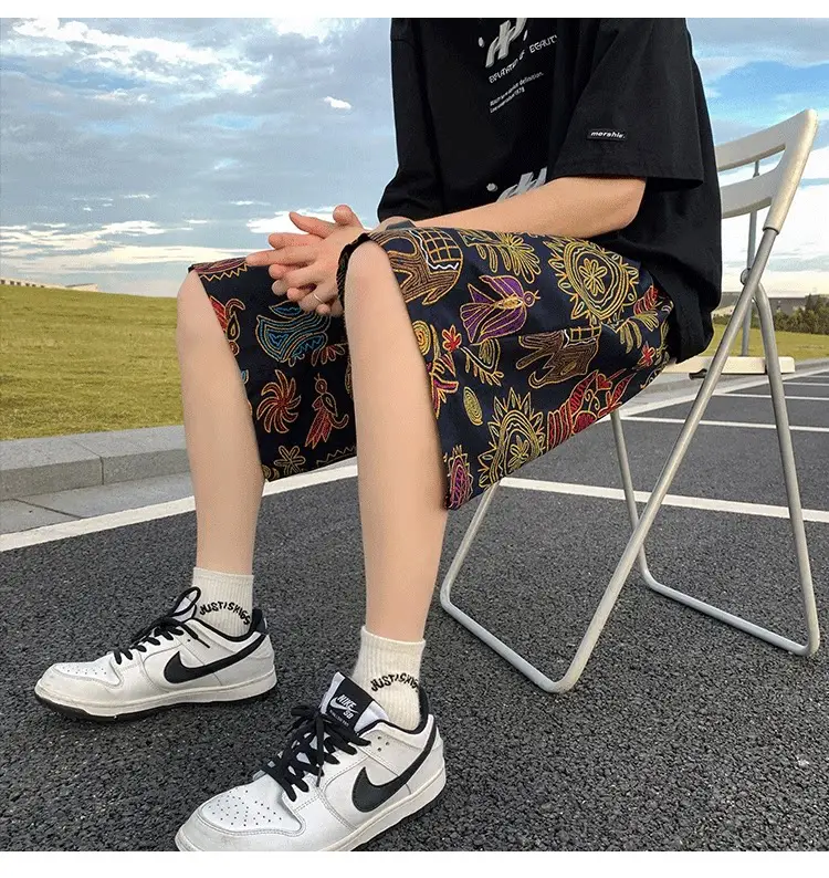 Men's Black Graphic Shorts Ice Silk Quick Dry — feature 22
