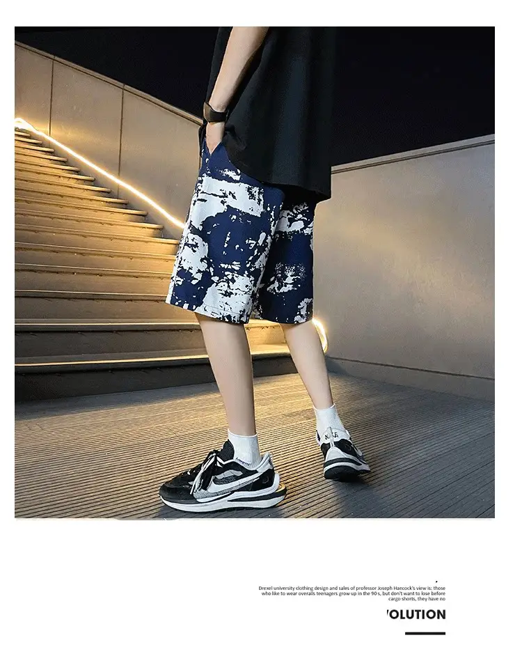 Men's Black Graphic Shorts Ice Silk Quick Dry — feature 8