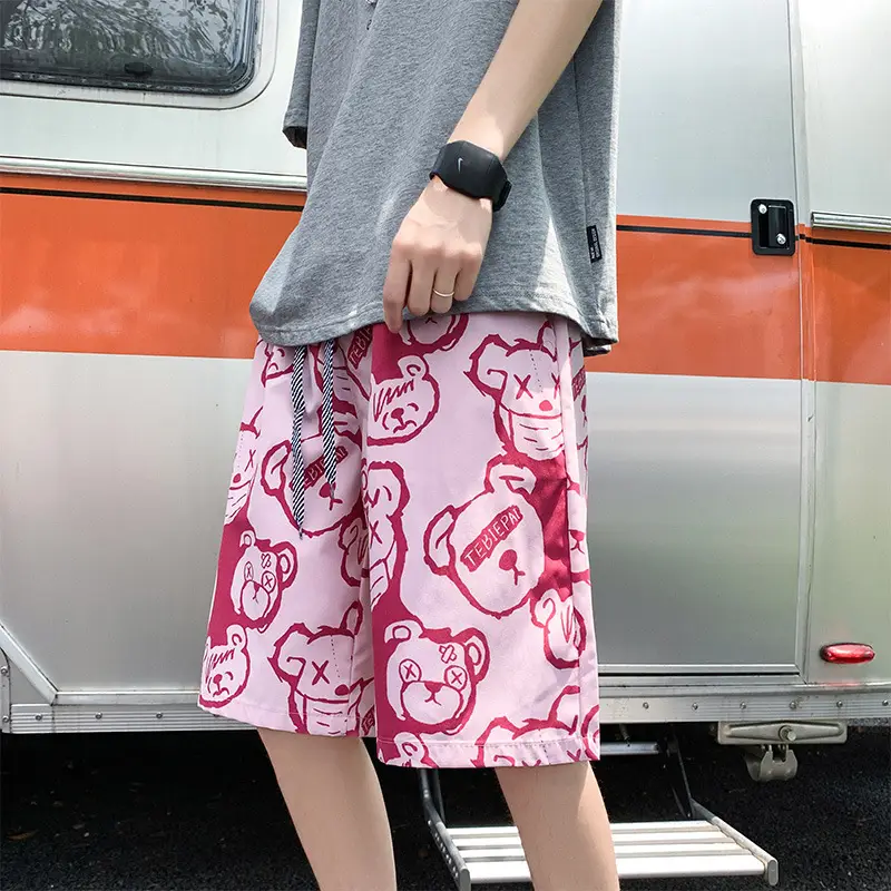Men's Black Graphic Shorts Ice Silk Quick Dry - Image 2