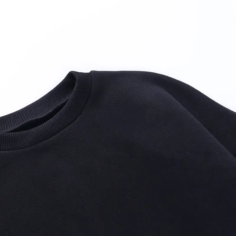 Orange Velvet Crop Top with Long Sleeves and Round Neck — feature 32