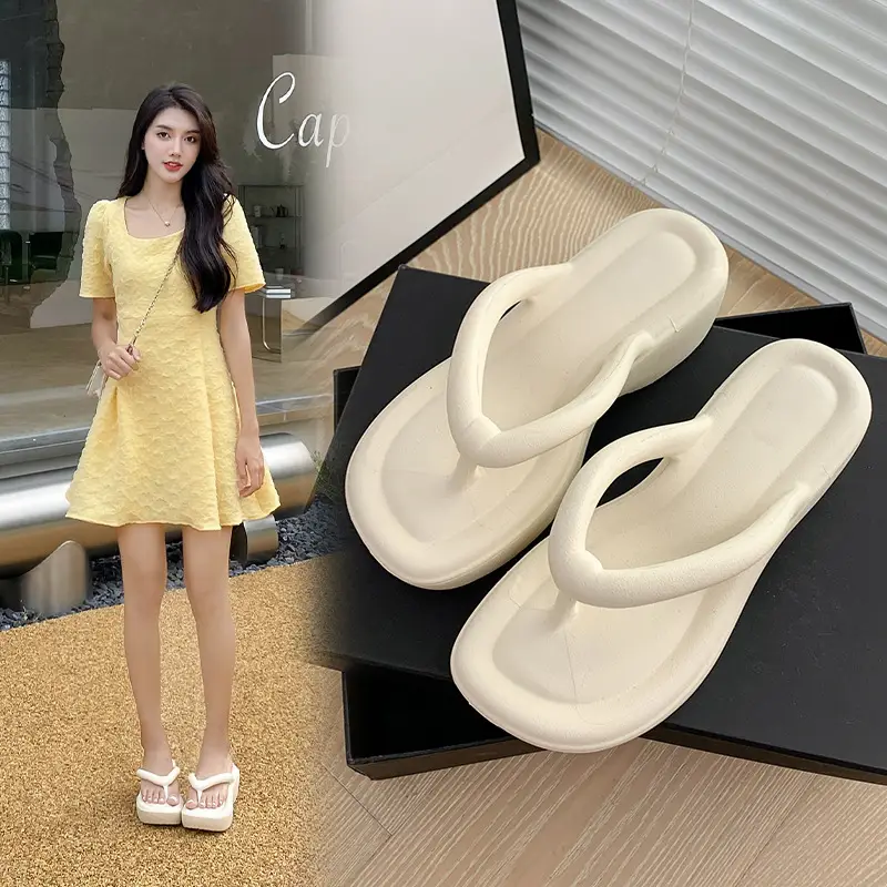 Large Size Flip-Flops Women's European and American Thick Bottom High-Level Internet Popular ins Trendy EVA Shit-Treading Outdoor Beach Sandals - Image 6