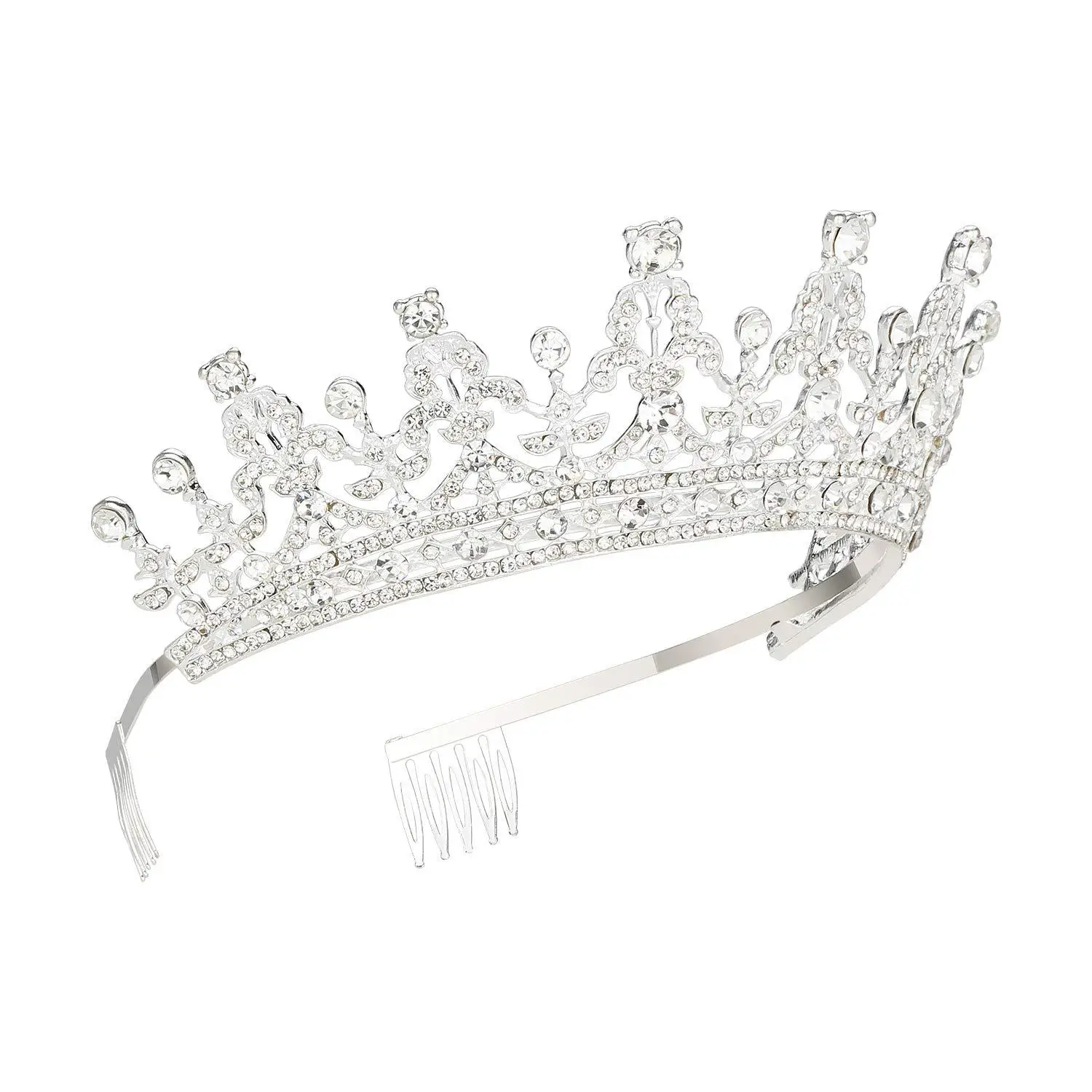 Rose Gold Diamond Crown Headband for Girls Birthday Party