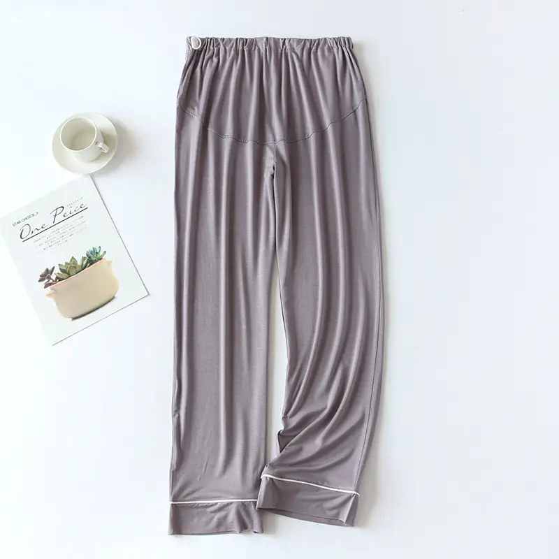 Green Modal Maternity Pants Large Adjustable Spring Autumn - Image 3