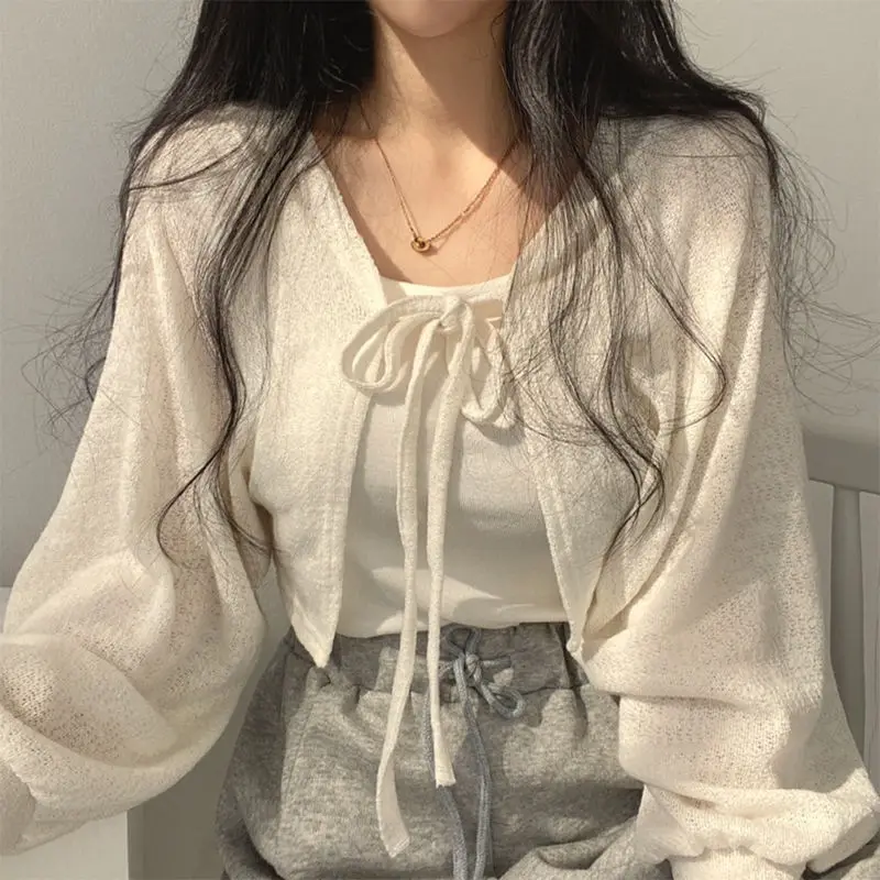 South Korea Summer Lace-Up Lantern Coat Sun Protection Shirt