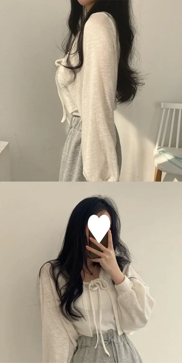 South Korea Summer Lace-Up Lantern Coat Sun Protection Shirt — feature 18