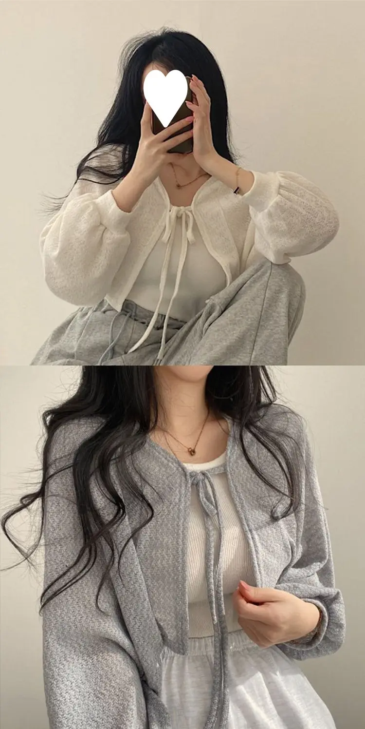 South Korea Summer Lace-Up Lantern Coat Sun Protection Shirt — feature 19