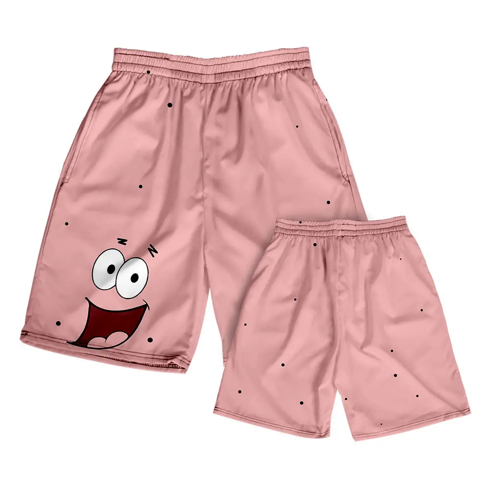 Hawaiian Spongebob Crossbody Shorts Couple Tan - Image 19