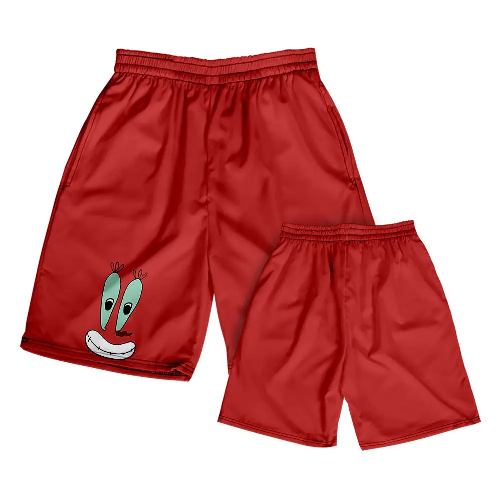 Hawaiian Spongebob Crossbody Shorts Couple Tan - Image 20