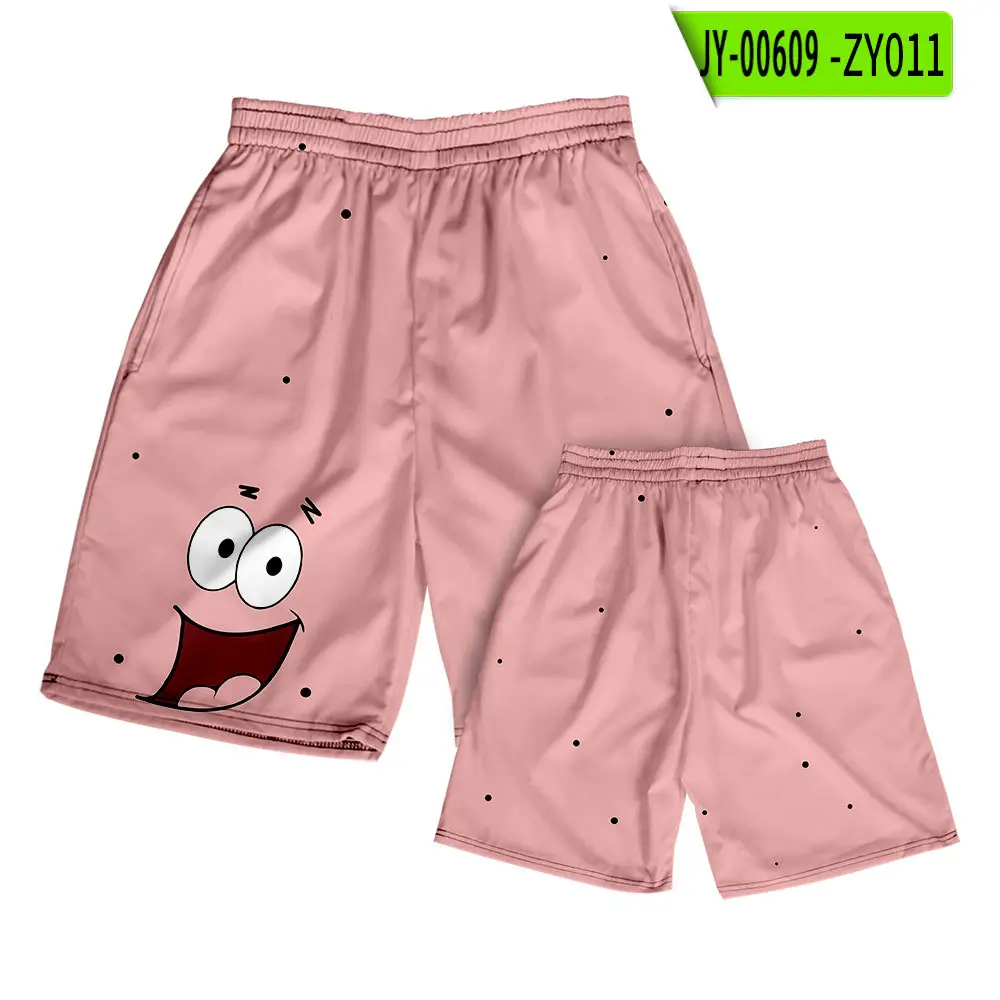 Hawaiian Spongebob Crossbody Shorts Couple Tan - Image 2