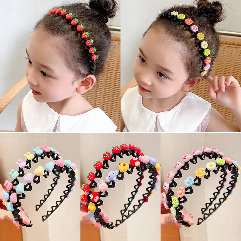 Cute Cartoon Hairpin Headband for Girls Non-Slip Braided Hair Accessories - Image 9