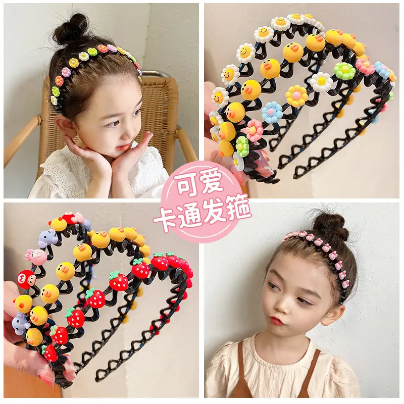 Cute Cartoon Hairpin Headband for Girls Non-Slip Braided Hair Accessories - Image 10