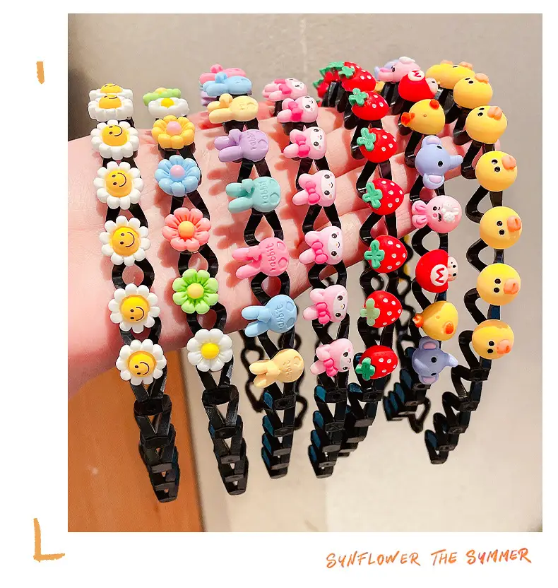 Cute Cartoon Hairpin Headband for Girls Non-Slip Braided Hair Accessories — feature 5