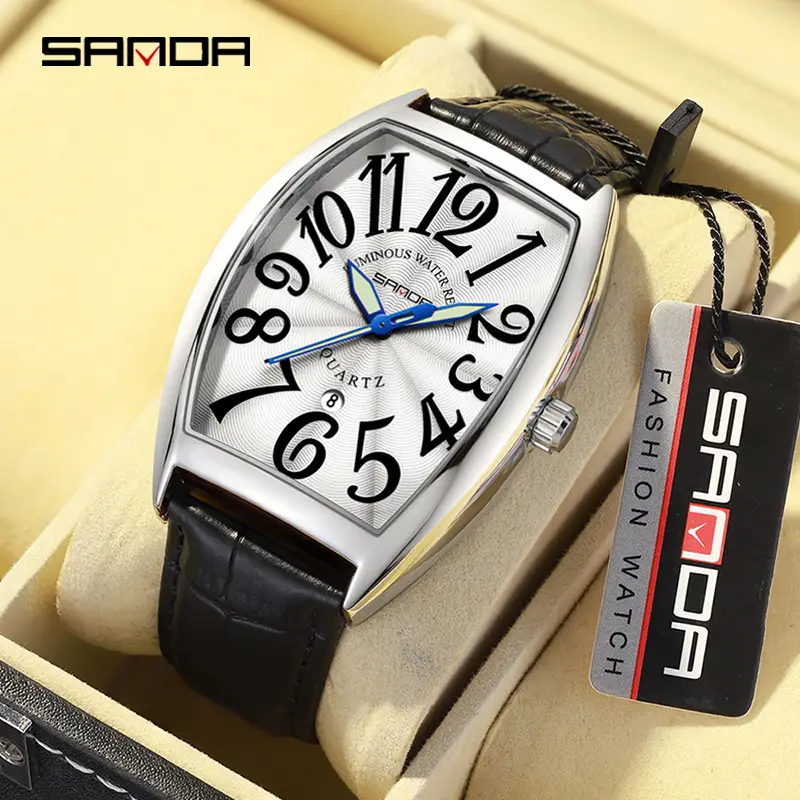 Sanda Cross-Border Men's Women's Quartz Watch with Calendar