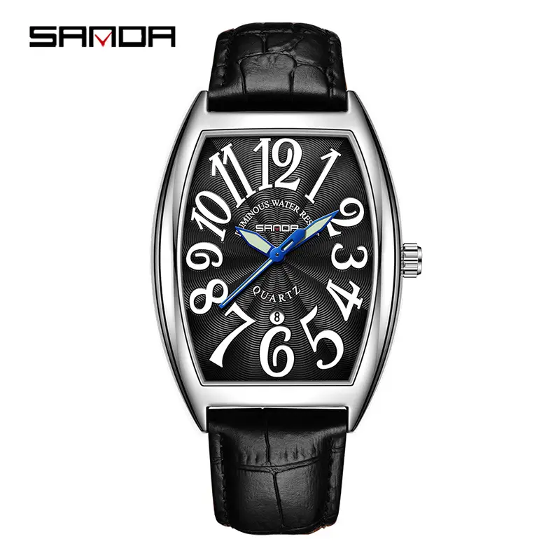 Sanda Cross-Border Men's Women's Quartz Watch with Calendar