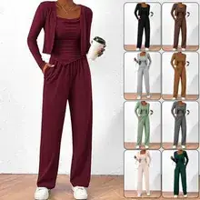 2025 Long Sleeve Collar Suit Women Grey — feature 7