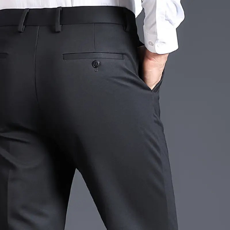 Men's Black Stretch Waistcoat Pants Winter Thick Medium - Image 10