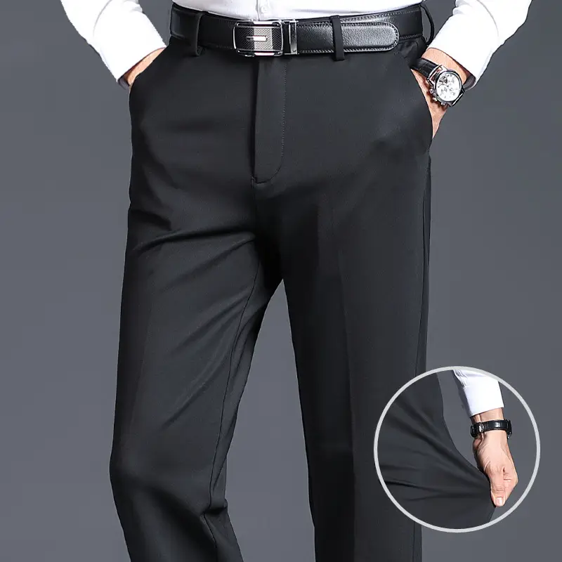 Men's Black Stretch Waistcoat Pants Winter Thick Medium - Image 11