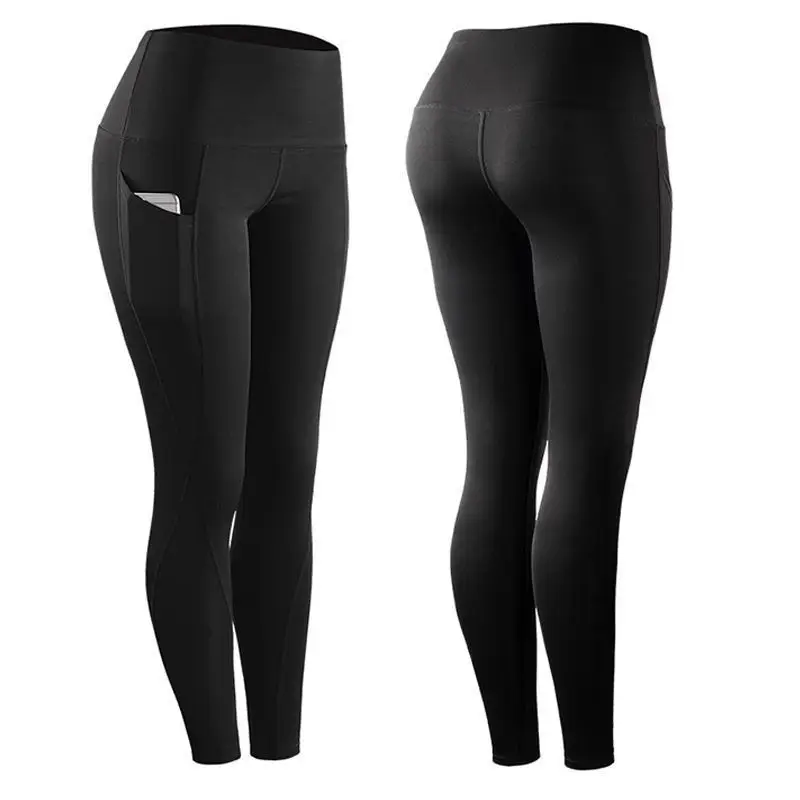 Women's Maroon High Waist Yoga Leggings with Elastic Waistband - Image 2
