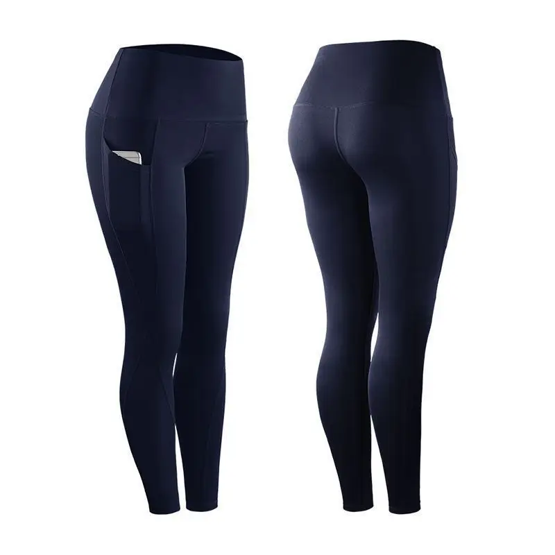 Women's Maroon High Waist Yoga Leggings with Elastic Waistband - Image 5