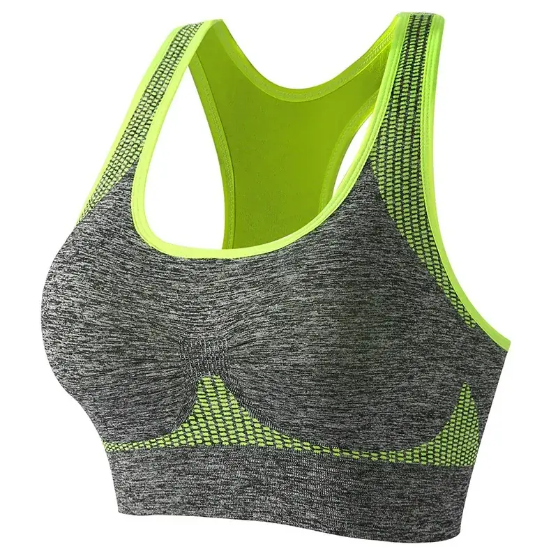 Women's Grey Blue Yoga Vests Large No Steel Ring Gathering - Image 3