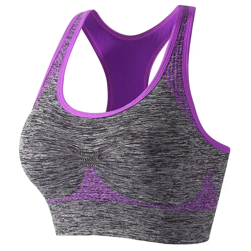 Women's Grey Blue Yoga Vests Large No Steel Ring Gathering - Image 4