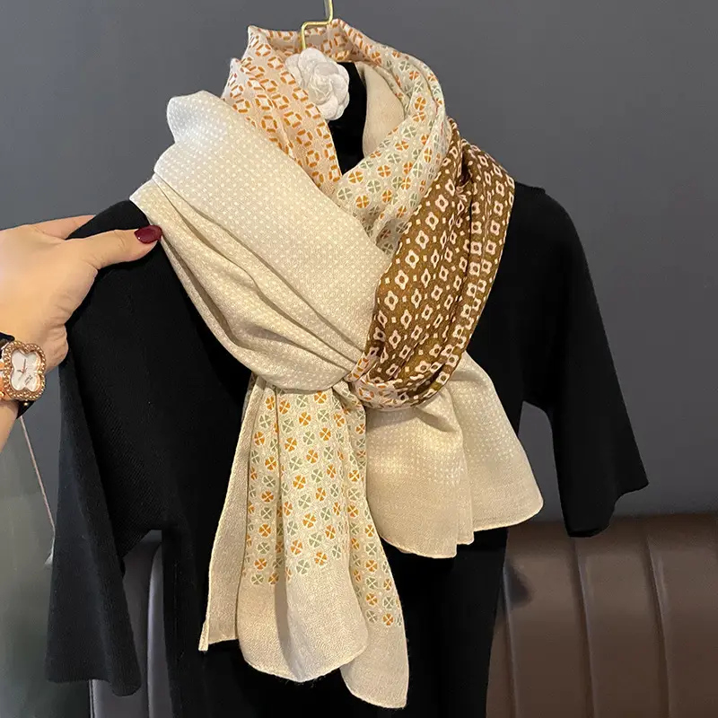 2022 Women Cotton Linen Scarf Warm Sunscreen - Image 5