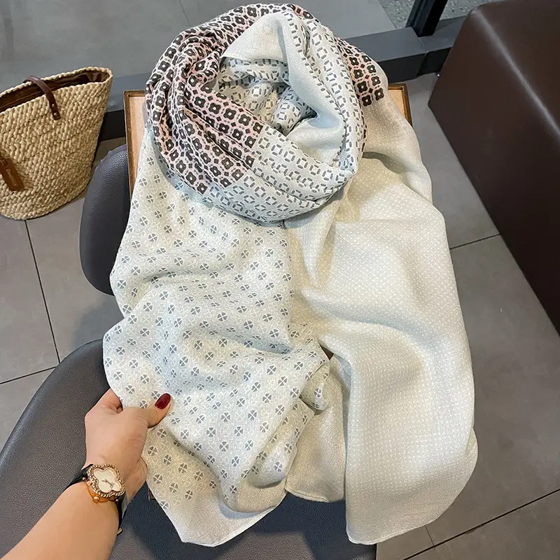2022 Women Cotton Linen Scarf Warm Sunscreen - Image 2